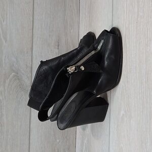 Stuart Weitzman Women 42489 Ankle Leather Open Toe Heels shoes sz 37/6